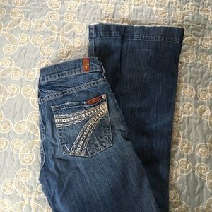 Dojo jeans 7 for all mankind. Worn and loved.
